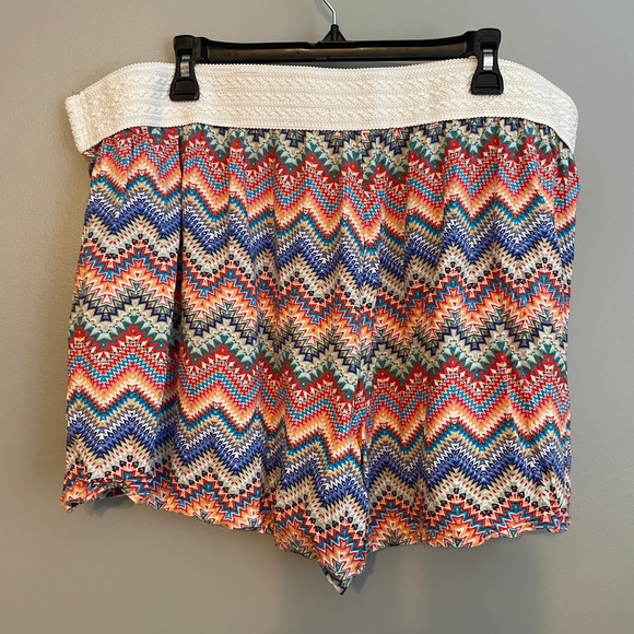 EUC Derek Heart Boho Chevron Zigzag Crochet Waist Shorts Size 3X - Picture 6 of 7